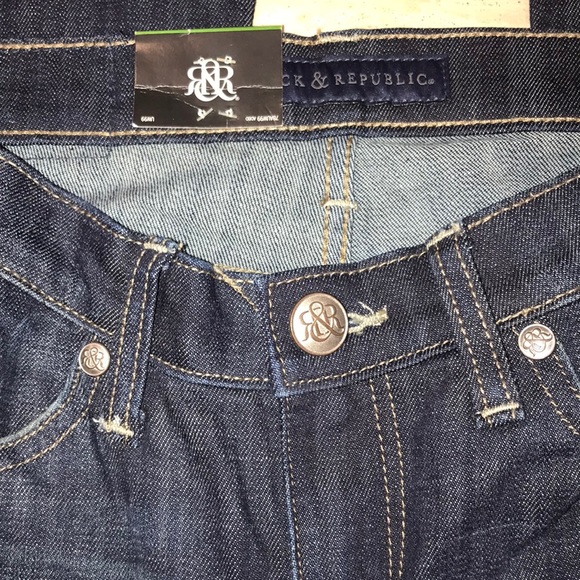 Rock & Republic Kasandra Blue Denim Jeans pant NWT - Picture 8 of 16